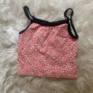 Cute Brandy Melville Pink Cheetah Print Belle Tank
